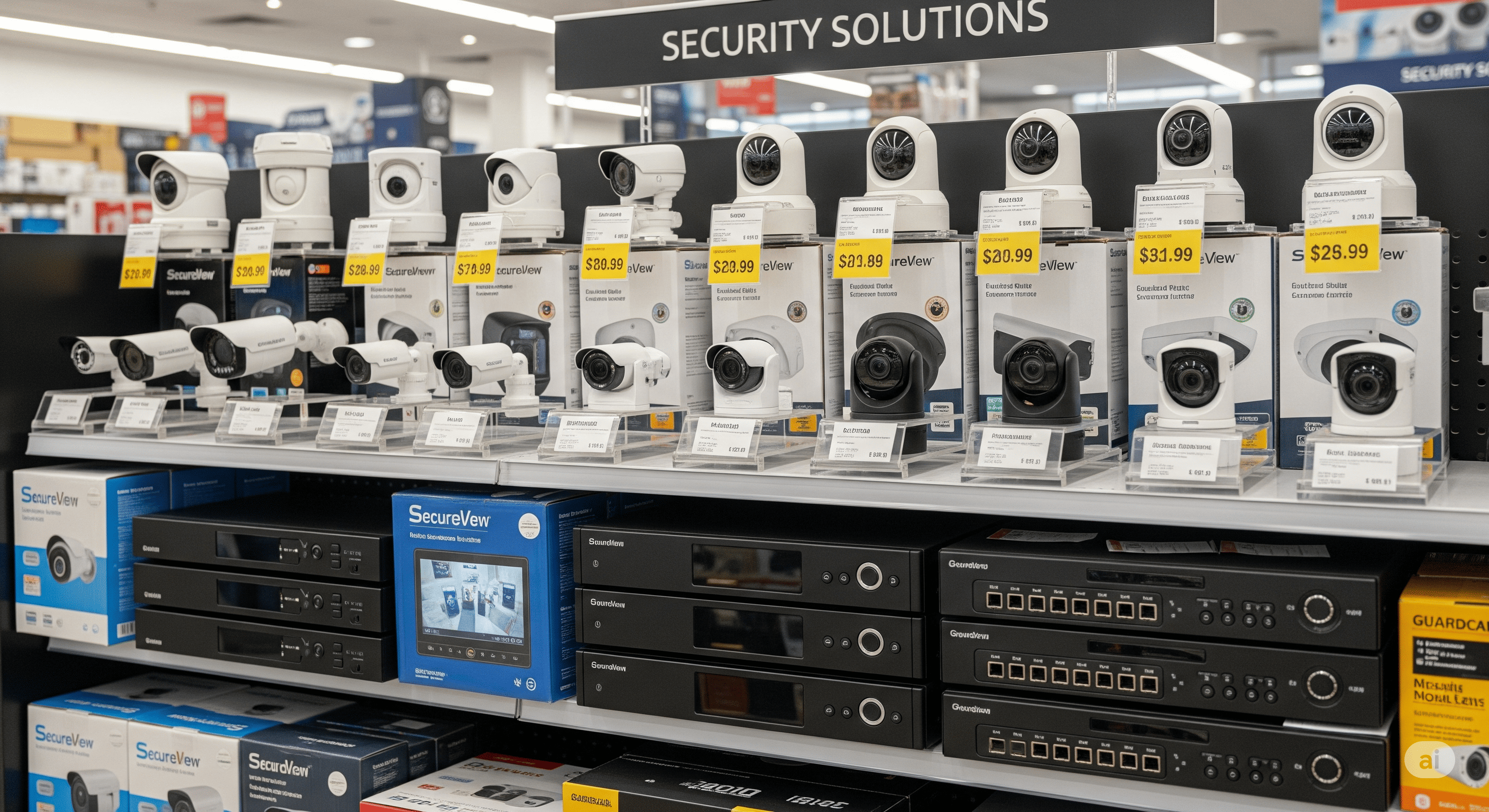 Imagen de una cámara de seguridad y un grabador DVR