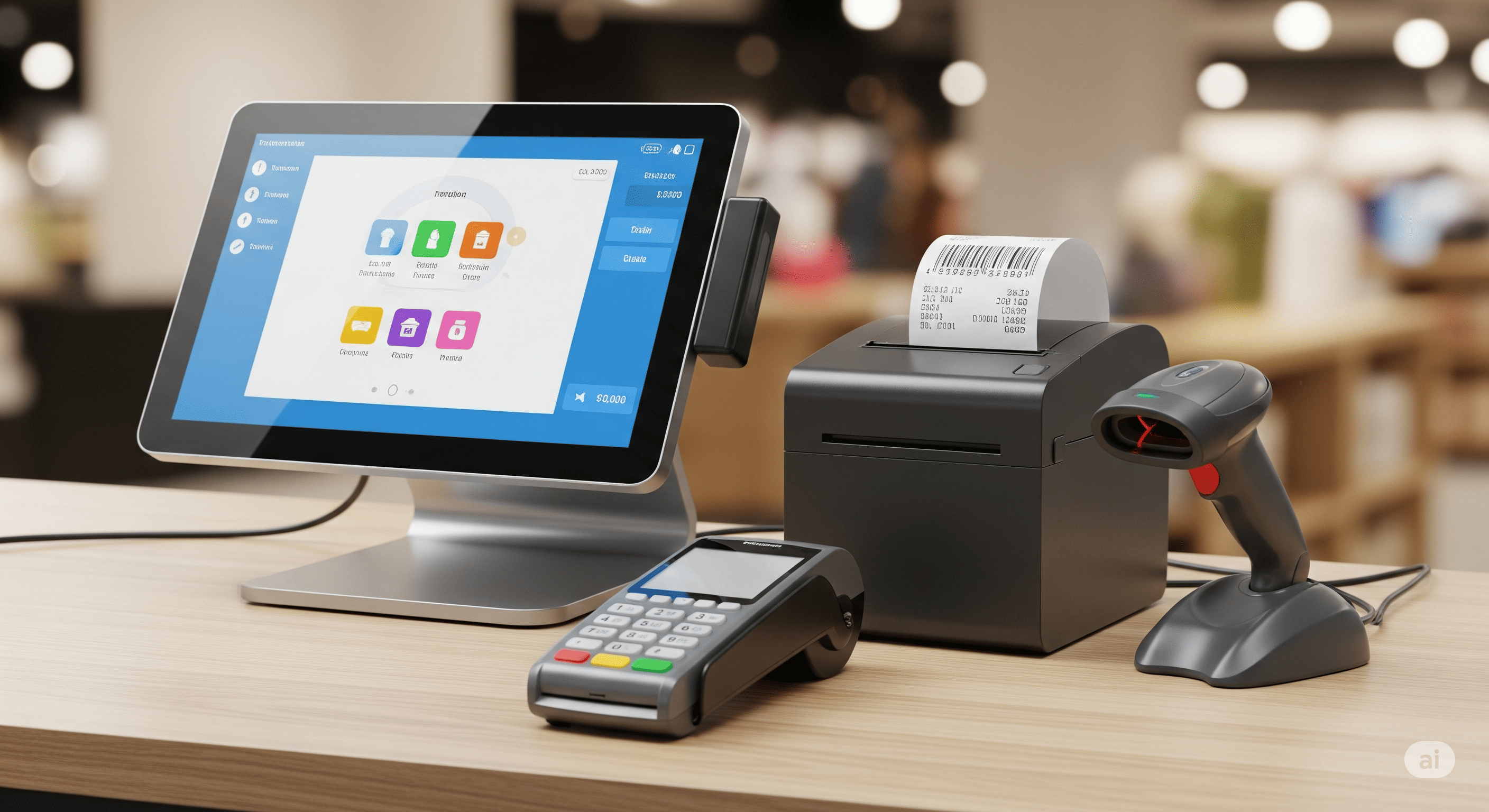 Imagen de hardware para punto de venta: scanner, impresora, etc.